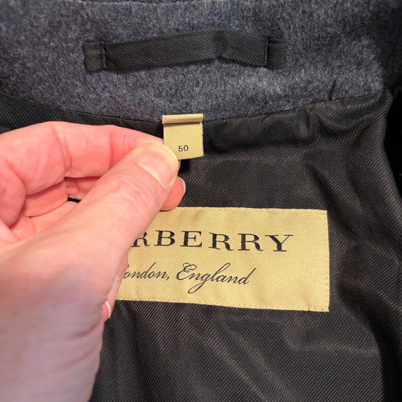 Burberry Mens Trench Coat - Mint Condition Wool and Cashmere Grey Size 40 - Picture 3 of 9